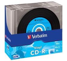 Диск CD Verbatim CD-R 700Mb 52x Slim case Vinyl AZO (43426)