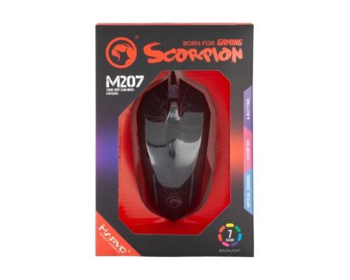 Мишка Marvo M207 LED USB Black (M207)