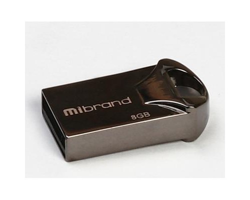 USB флеш накопичувач Mibrand 8GB Hawk Black USB 2.0 (MI2.0/HA8M1B)