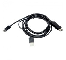 Кабель мультимедійний HDMI to microUSB (11 pin) + USB, 1.8m, (MHL) PowerPlant (CA910861)