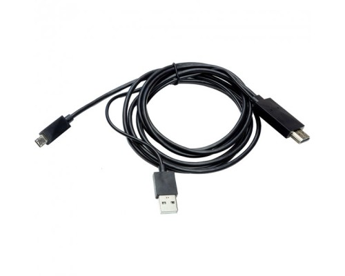 Кабель мультимедійний HDMI to microUSB (11 pin) + USB, 1.8m, (MHL) PowerPlant (CA910861)