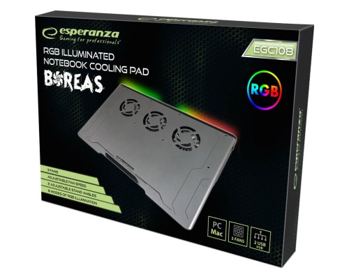 Підставка до ноутбука Esperanza EGC108 with RGB Boreas (EGC108)