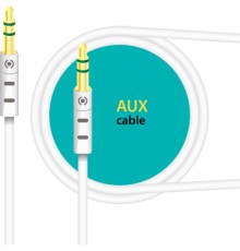 Кабель мультимедійний AUX 1.0m CB-AW11 white Piko (1283126489167)