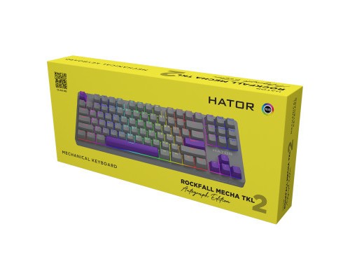 Клавіатура Hator Rockfall 2 Autograph Edition Mecha TKL Aurum Choco USB Titanium (HTK-526)
