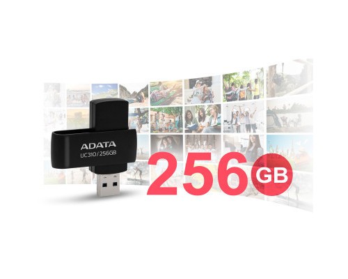 USB флеш накопичувач ADATA 256GB UC310 Black USB 3.0 (UC310-256G-RBK)