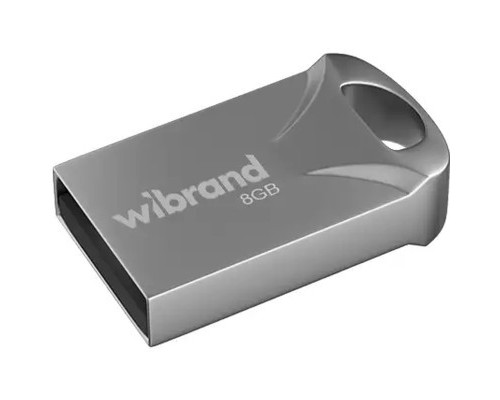 USB флеш накопичувач Wibrand 8GB Hawk Silver USB 2.0 (WI2.0/HA8M1S)