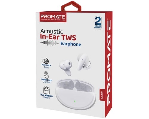 Навушники Promate Lush White (lush.white)