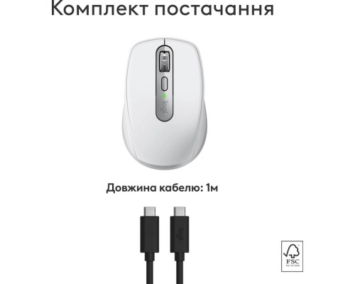 Мишка Logitech MX Anywhere 3S для MAC Wireless Pale Grey (910-006946)