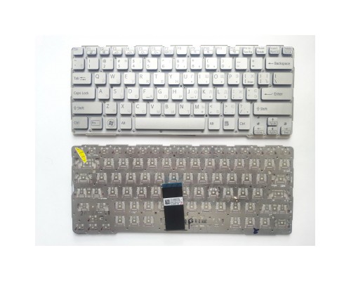 Клавіатура ноутбука Sony E14 Series серебро с фиолет. каемкой/без рамки подсветка UA (A43577)