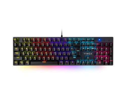 Клавіатура Vinga KBGM-100 LED Blue Switch USB Black (KBGM-100 Black)