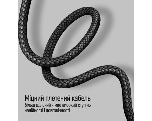 Дата кабель USB-C to USB-C 1.0m PD Fast Charging 65W 3А grey ColorWay (CW-CBPDCC040-GR)