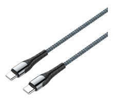 Дата кабель USB-C to USB-C 1.0m PD Fast Charging 65W 3А grey ColorWay (CW-CBPDCC040-GR)
