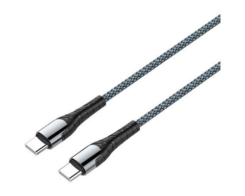 Дата кабель USB-C to USB-C 1.0m PD Fast Charging 65W 3А grey ColorWay (CW-CBPDCC040-GR)