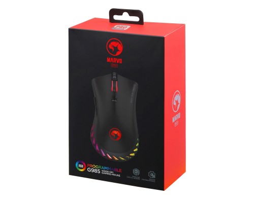 Мишка Marvo G985 RGB-LED USB Black (G985)