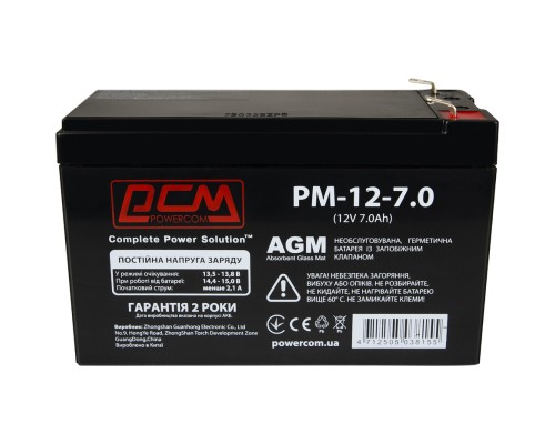Батарея до ДБЖ Powercom 12В 7Ah (PM-12-7)