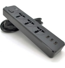 Мережевий фільтр живлення Voltronic TВ-Т13, 3роз, 3*USB Black (ТВ-Т13-Black)