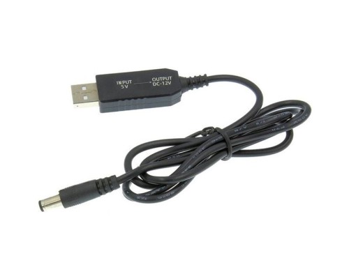 Кабель живлення USB 2.0 AM to DC 5.5 х 2.1 mm 1.0m 5V to 12V Dynamode (DM-USB-DC-5.5x2.1-12V)
