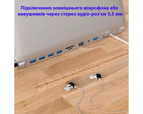 Порт-реплікатор Dynamode 11-in-1 USB-C to HDTV 4K/30Hz, VGA, 1хUSB3.0, RJ45, Type-C PD, Audio, SD/MicroSD (BYL-2003)