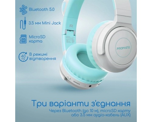 Навушники Promate Panda Aqua (panda.aqua)