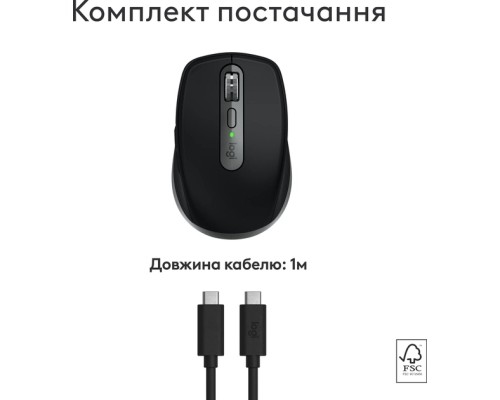 Мишка Logitech MX Anywhere 3S для MAC Wireless Space Grey (910-006947)