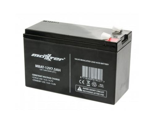 Батарея до ДБЖ Maxxter 12V 7.5AH (MBAT-12V7.5AH)