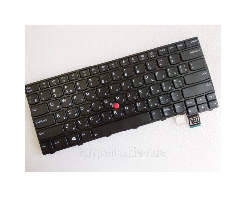 Клавіатура ноутбука Lenovo ThinkPad T460/T460P черн.с черн.рамк/с ТП/с подсв.UA/RU/US (A43476)