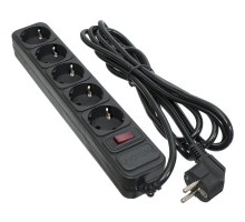 Мережевий фільтр живлення Patron 3.0 m3*1mm2 (SP-1053) 5 розеток BLACK (EXT-PN-SP-1053)