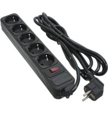 Мережевий фільтр живлення Patron 3.0 m3*1mm2 (SP-1053) 5 розеток BLACK (EXT-PN-SP-1053)