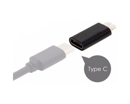 Перехідник Lapara Micro USB Male to USB 3.1 Type-C Female black (LA-MaleMicroUSB-TypeC-Female black)