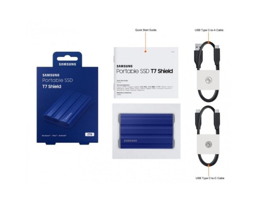 Накопичувач SSD USB 3.2 2TB T7 Shield Samsung (MU-PE2T0R/EU)