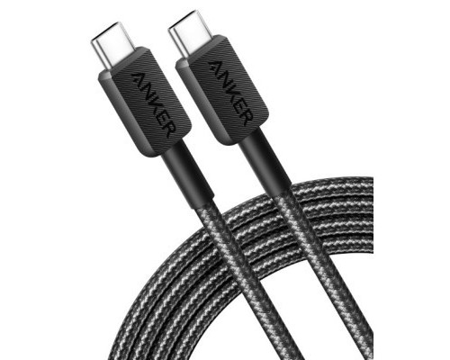 Дата кабель USB-C to USB-C 0.9m 322 Black Anker (A81F5G11)