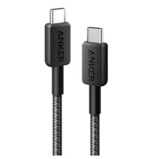 Дата кабель USB-C to USB-C 0.9m 322 Black Anker (A81F5G11)