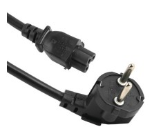 Кабель живлення C5 1.8m Schuko PC-186 CEE7/7-IEC 0.75mm Voltronic (PC-186 CEE7/7-IECC5CU18)