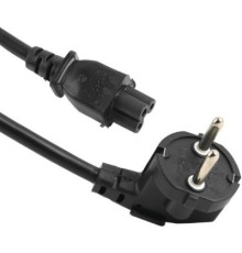 Кабель живлення C5 1.8m Schuko PC-186 CEE7/7-IEC 0.75mm Voltronic (PC-186 CEE7/7-IECC5CU18)