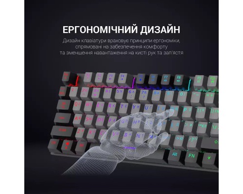Клавіатура GamePro MK100B Blue Switch LED USB Black (MK100B)