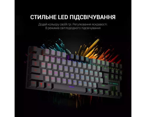 Клавіатура GamePro MK100B Blue Switch LED USB Black (MK100B)