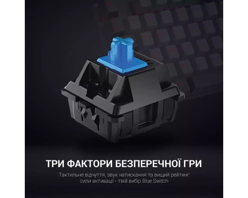 Клавіатура GamePro MK100B Blue Switch LED USB Black (MK100B)
