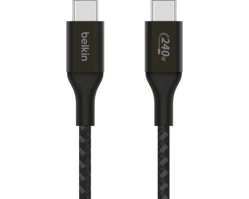 Дата кабель USB-C to USB-C 1.0m 240W Black Belkin (CAB015BT1MBK)