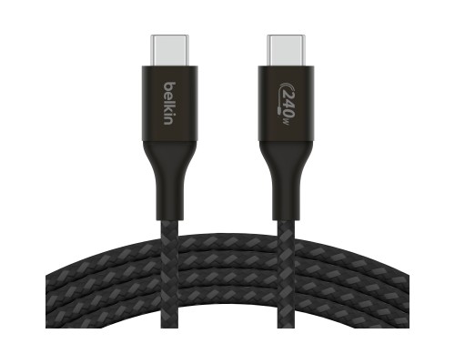 Дата кабель USB-C to USB-C 1.0m 240W Black Belkin (CAB015BT1MBK)
