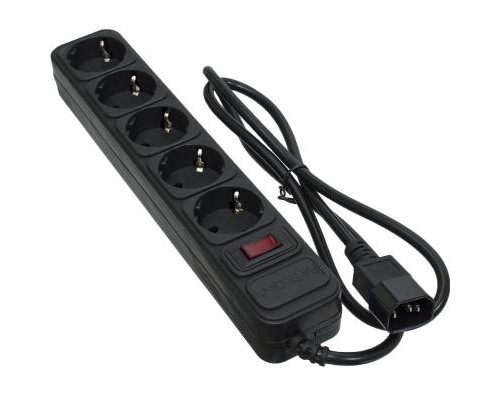 Мережевий фільтр живлення Patron 1 m3*1mm2 (SP-1053U) 5 розеток BLACK (EXT-PN-SP-1053U)