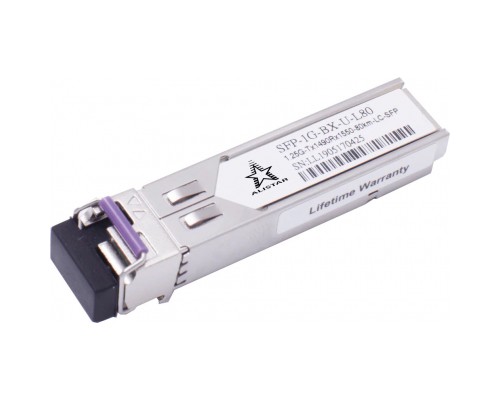 Модуль SFP Alistar Модуль SFP 1000BASE-BX 1SM WDM LC 80KM TX1490/RX1550nm DDM (SFP-1G-BX-U-L80)
