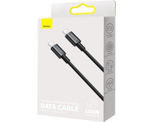 Дата кабель USB-C to USB-C 1.0m 5A Black Baseus (CATYS-B01)