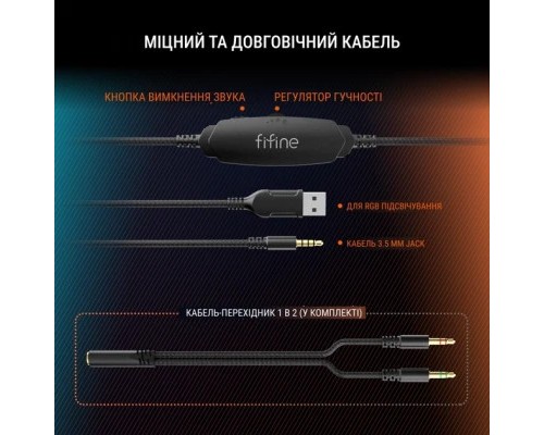 Навушники Fifine H3 RGB Black (H3)