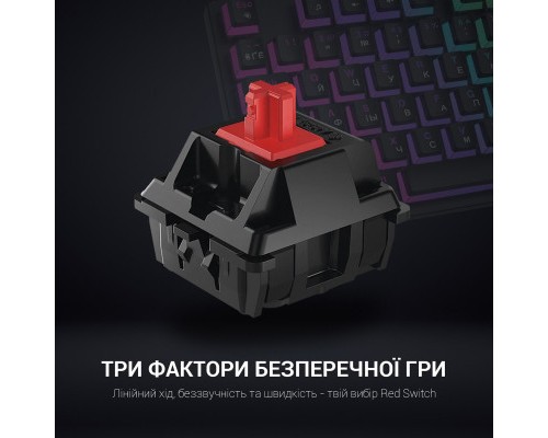 Клавіатура GamePro MK80R Red Switch RGB USB Black (MK80R)