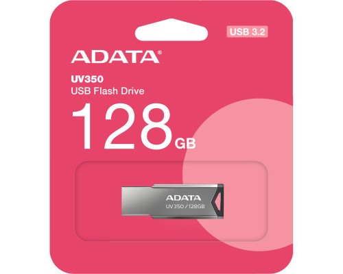 USB флеш накопичувач ADATA 128GB UV350 Metallic USB 3.1 (AUV350-128G-RBK)