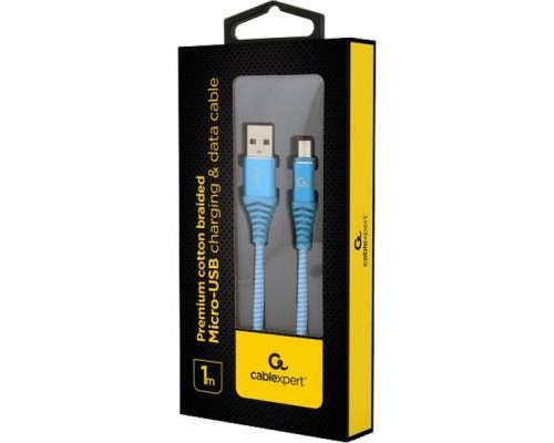 Дата кабель USB 2.0 Micro 5P to AM Cablexpert (CC-USB2B-AMmBM-1M-VW)