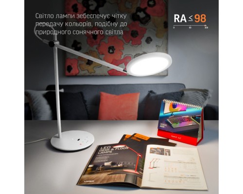 Настільна лампа Videx LED 20W 4100K 220V White (VL-TF15W / 26905)