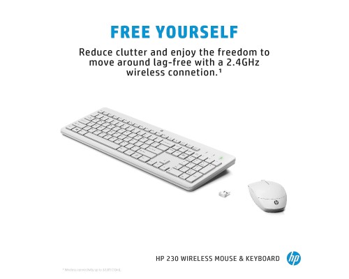 Комплект HP 230 Wireless UA White (3L1F0AA)