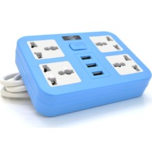 Мережевий фільтр живлення Voltronic TВ-Т15, 4роз, 3*USB Blue (ТВ-Т15-Blue)