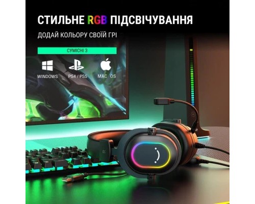 Навушники Fifine H6 RGB 7.1 Black (H6)